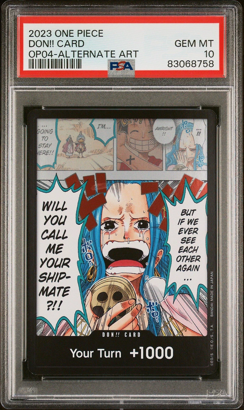 2023 One Piece Kingdoms Of Intrigue Don!! Card Alternate Art PSA 10