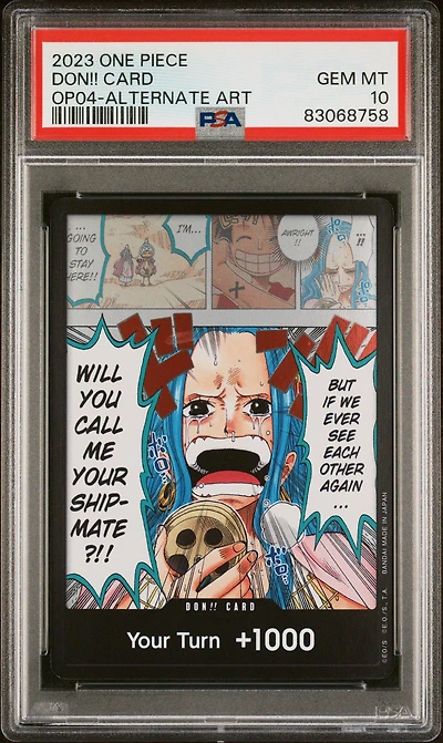 2023 One Piece Kingdoms Of Intrigue Don!! Card Alternate Art PSA 10
