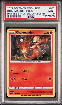 2021 Pokemon Swsh Black Star Promo 092 Charmander PSA 9