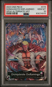 2023 One Piece Op04-kingdoms Of Intrigue Donquixote Doflamingo Alternate Art PSA 10