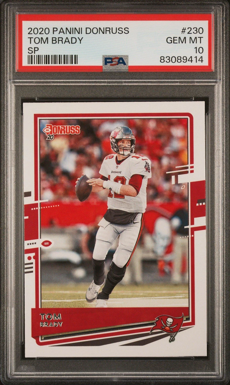 2020 Panini Donruss 230 Tom Brady Sp PSA 10