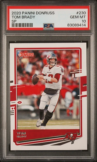 2020 Panini Donruss 230 Tom Brady Sp PSA 10