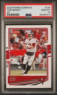 2020 Panini Donruss 230 Tom Brady Sp PSA 10