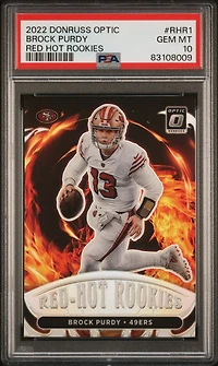 2022 Panini Donruss Optic Red Hot Rookies Rhr1 Brock Purdy PSA