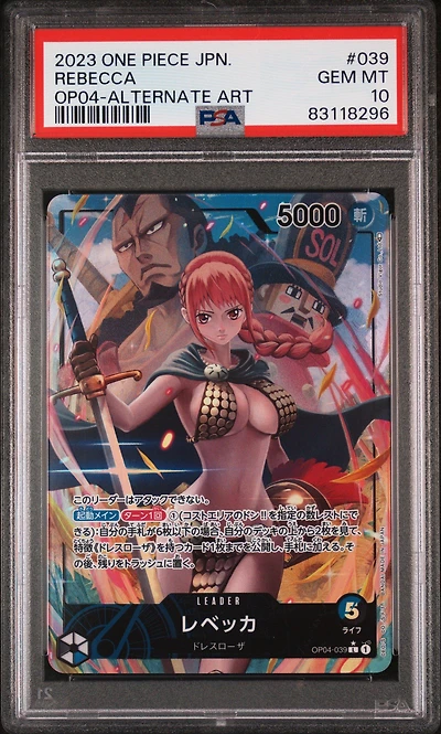 2023 One Piece Japanese Kingdoms Of Intrigue 039 Rebecca PSA 10