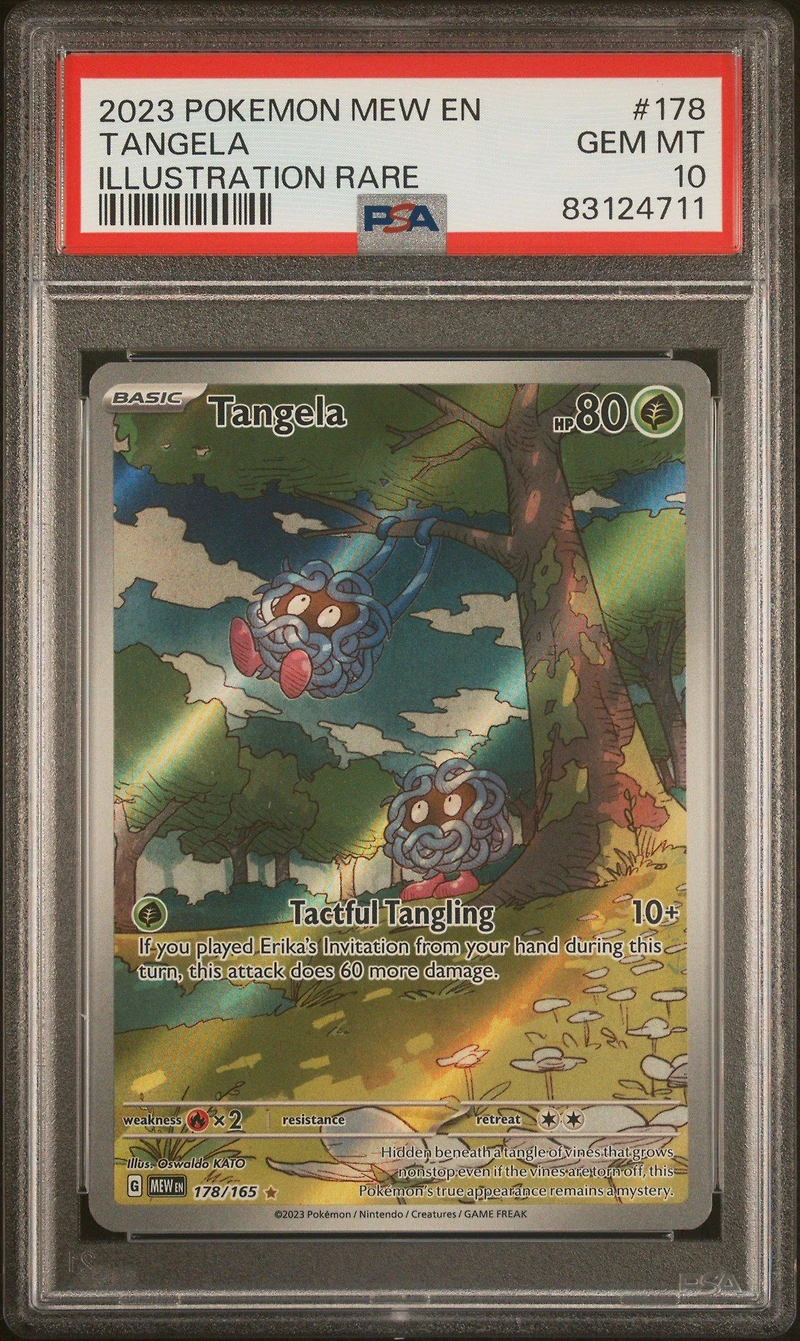 2023 Pokemon Mew En-151 178 Tangela Illustration Rare PSA