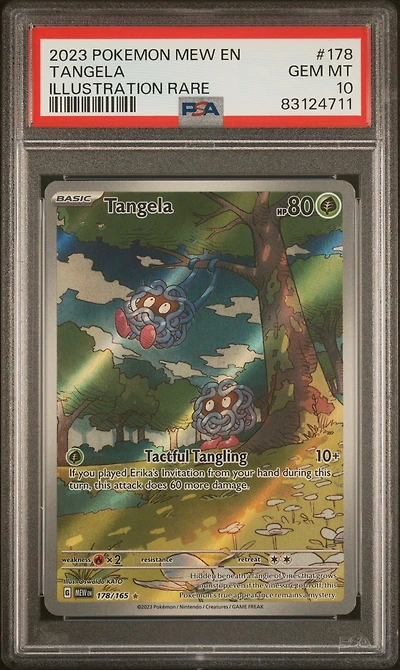 2023 Pokemon Mew En-151 178 Tangela Illustration Rare PSA