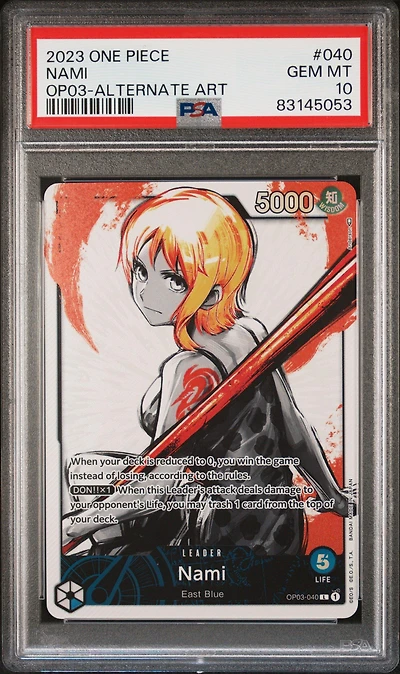 2023 One Piece Pillars Of Strength 040 Nami Alternate Art PSA 10