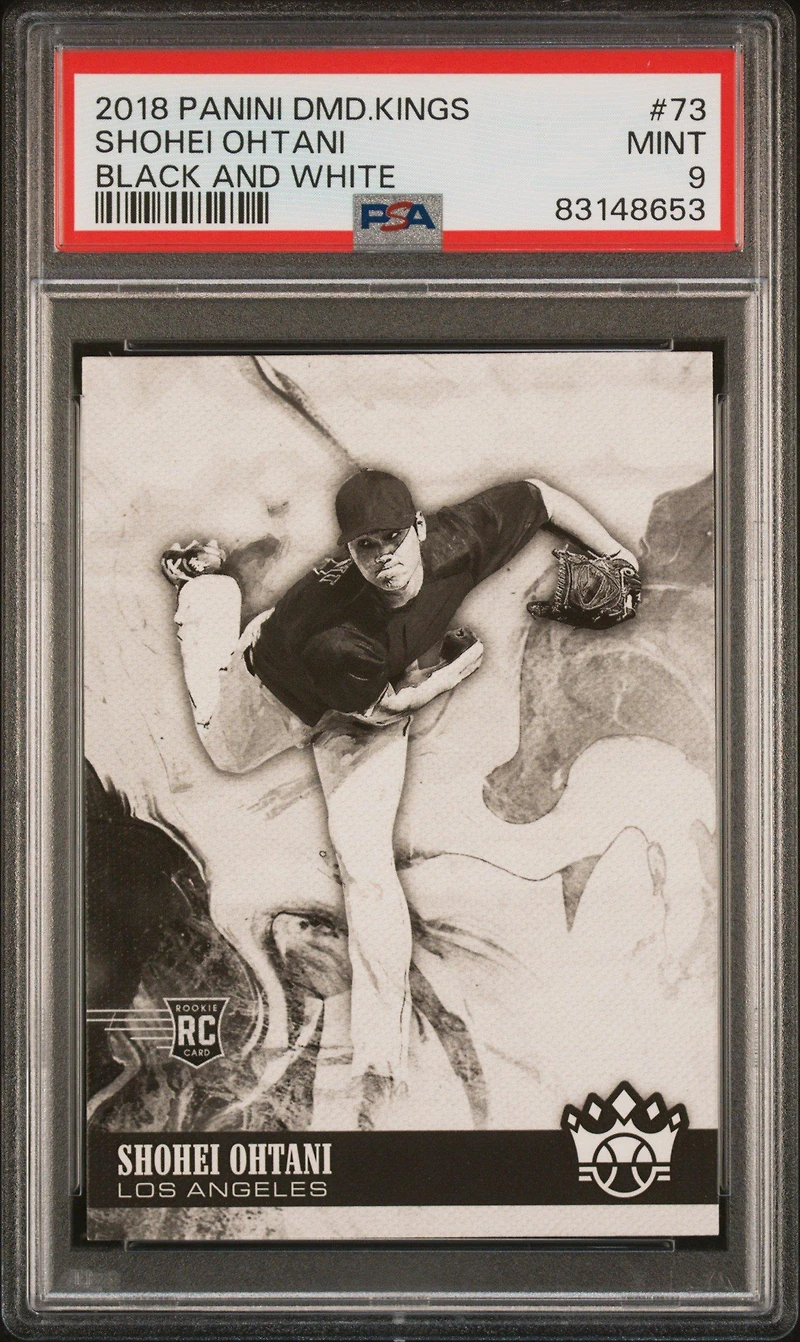 2018 Panini Diamond Kings 73 Shohei Ohtani Black And White PSA 9