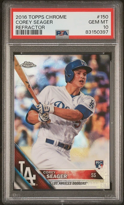 2016 Topps Chrome 150 Corey Seager Refractor PSA 10