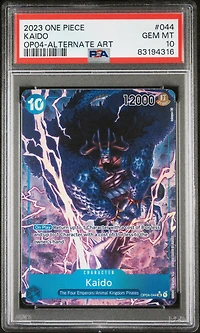 2023 One Piece Kingdoms Of Intrigue 044 Kaido Alternate Art PSA 10