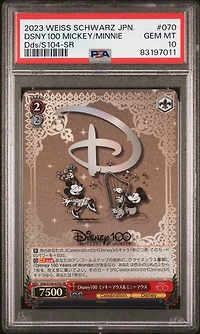 2023 Weiss Schwarz Japanese Disney100 070 Disney100 Mickey Mouse & Minnie Mouse Sr PSA 10