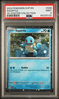 2023 Pokemon Svp En-sv Black Star Promo 048 Squirtle 151 Poster Collection PSA