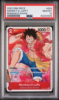 2022 One Piece Romance Dawn 024 Monkey D. Luffy PSA 10
