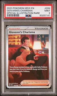 2023 Pokemon Mew En-151 204 Giovanni's Charisma Special Illustration Rare PSA