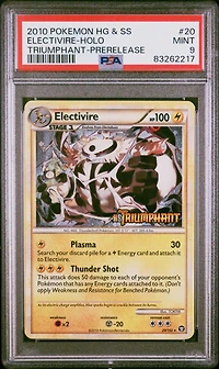 2010 Pokemon Heartgold & Soulsilver Triumphant 20 Electivire-holo Prerelease PSA