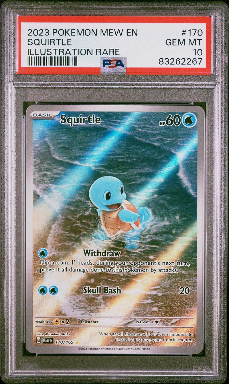 2023 Pokemon Mew En-151 170 Squirtle Illustration Rare PSA