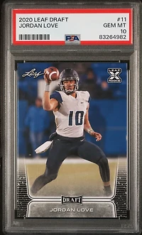 2020 Leaf Draft 11 Jordan Love PSA 10