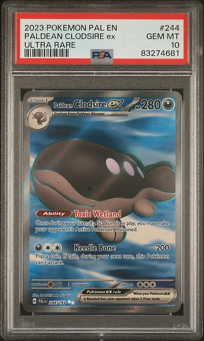 2023 Pokemon Pal En-paldea Evolved 244 Paldean Clodsire Ex PSA 10