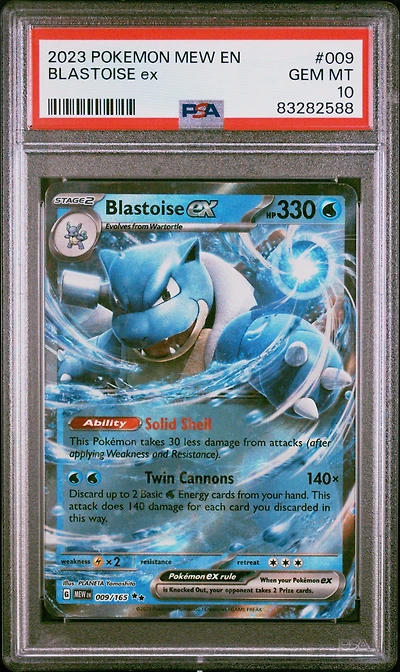 2023 Pokemon Mew En-151 009 Blastoise Ex PSA