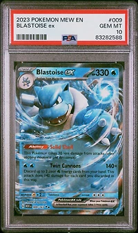 2023 Pokemon Mew En-151 009 Blastoise Ex PSA