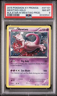 2015 Pokemon Xy Black Star Promos Xy101 Mewtwo PSA 8