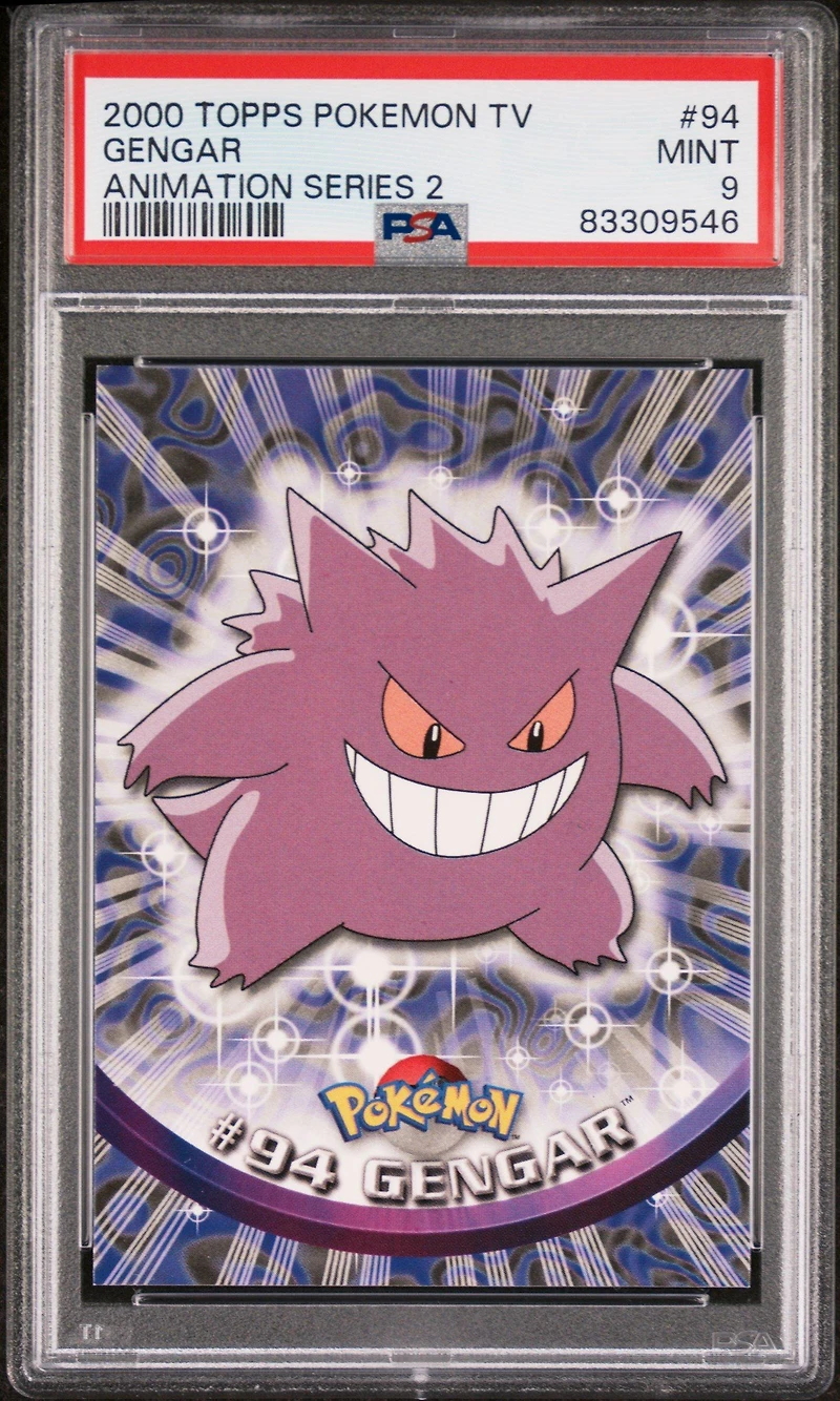 2000 Topps Pokemon Tv Animation Series 2 94 Gengar PSA 9