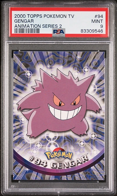 2000 Topps Pokemon Tv Animation Series 2 94 Gengar PSA 9