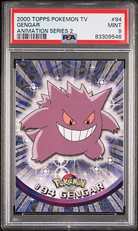 2000 Topps Pokemon Tv Animation Series 2 94 Gengar PSA 9