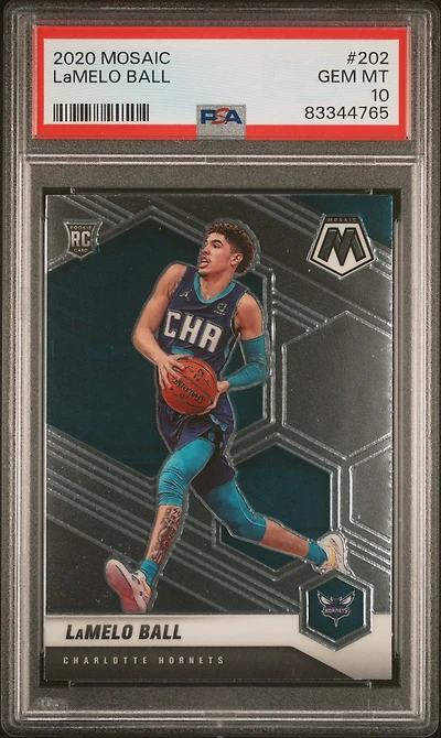 2020 Panini Mosaic 202 Lamelo Ball PSA 10