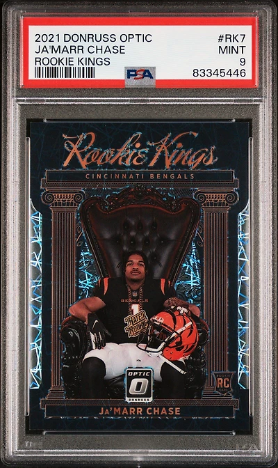 2021 Panini Donruss Optic Rookie Kings Rk7 Ja'marr Chase PSA 9