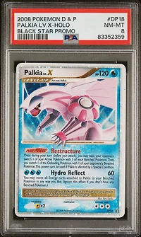 2008 Pokemon Diamond & Pearl Black Star Promo Dp18 Palkia Lv.x-holo PSA 8