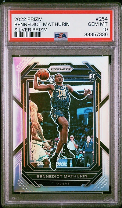 2022 Panini Prizm 254 Bennedict Mathurin Silver Prizm PSA 10