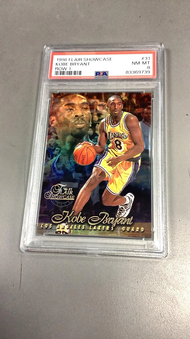 1996 Flair Showcase 31 Kobe Bryant Row 1 PSA 8