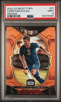 2022 Panini Select Fifa 61 Christian Pulisic Orange PSA 9