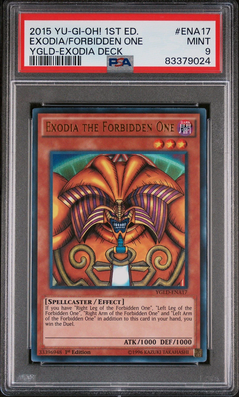 2015 Yu-gi-oh! Yugi's Legendary Deck: Exodia Deck Ena17 Exodia The Forbidden One 1st Edition PSA 9