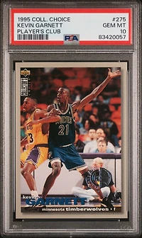 1995 Collector's Choice 275 Kevin Garnett Player's Club PSA 10