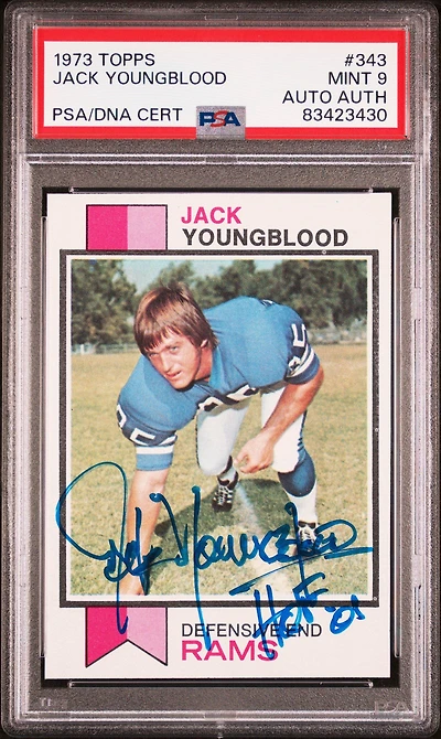 1973 Topps 343 Jack Youngblood PSA 9