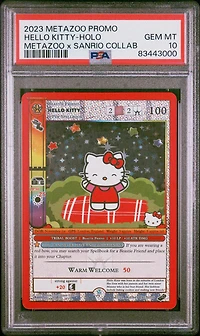 2023 Metazoo Promo  Hello Kitty-holo Metazoo X Sanrio Collab PSA 10
