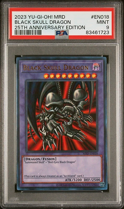 2023 Yu-gi-oh! Metal Raiders 25th Anniversary Edition En018 Black Skull Dragon PSA 9
