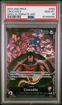 2023 One Piece Kingdoms Of Intrigue 058 Crocodile Alternate Art PSA 10