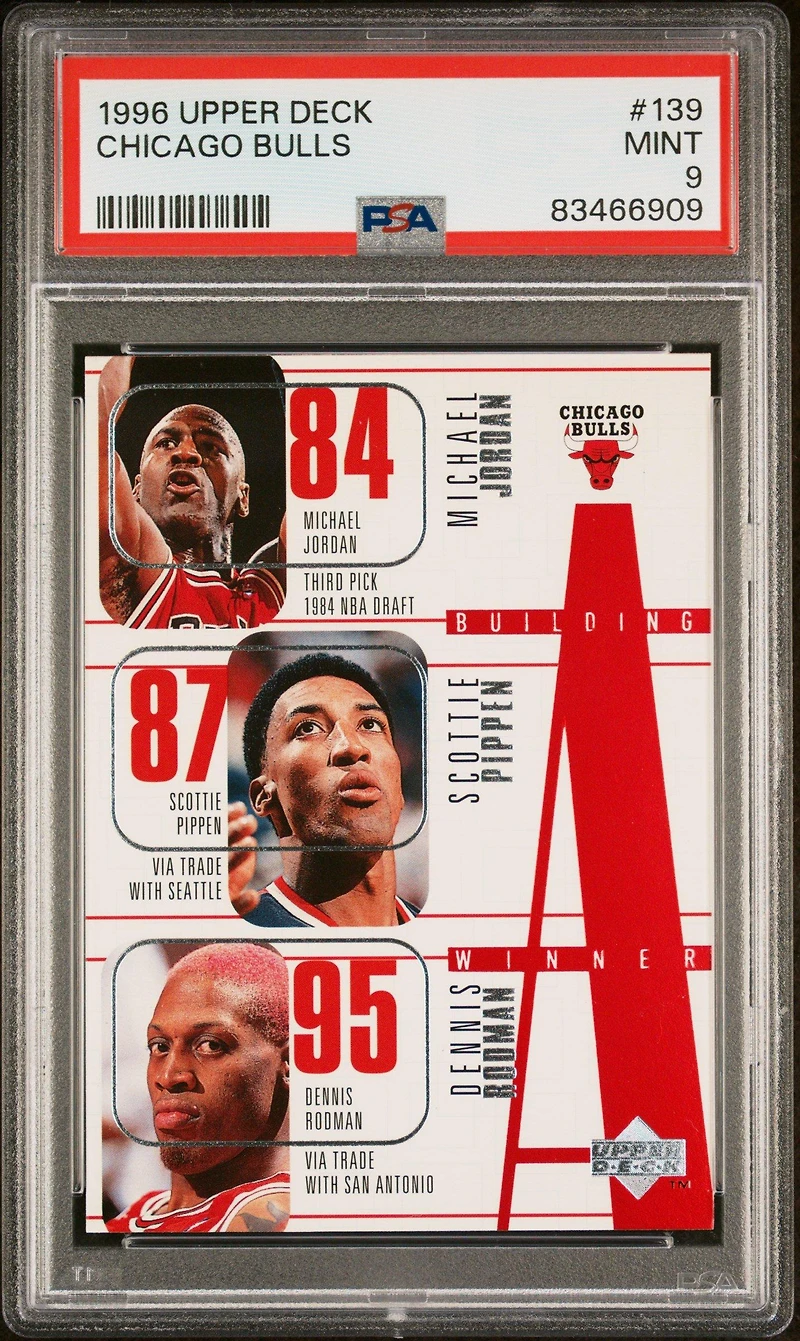 1996 Upper Deck 139 Chicago Bulls PSA 9