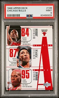 1996 Upper Deck 139 Chicago Bulls PSA 9