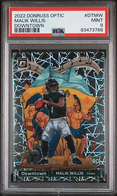2022 Panini Donruss Optic Downtown Dtmw Malik Willis PSA 9