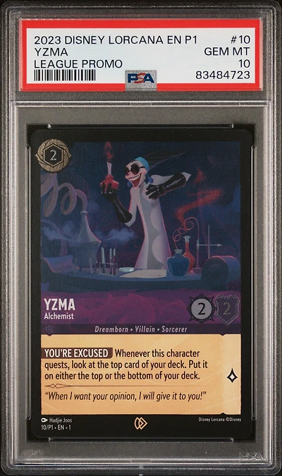 2023 Disney Lorcana En P1-promo 10 Yzma PSA 10