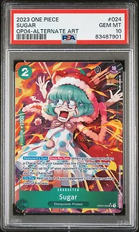 2023 One Piece Op04-kingdoms Of Intrigue 024 Sugar Alternate Art PSA 10
