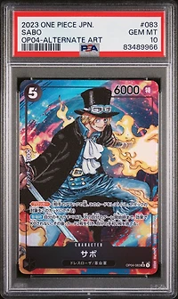 2023 One Piece Japanese Op04-kingdoms Of Intrigue 083 Sabo Alternate Art PSA 10