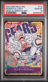 2023 One Piece Japanese Op05-awakening Of The New Era 119 Monkey D. Luffy Alternate Art PSA 10