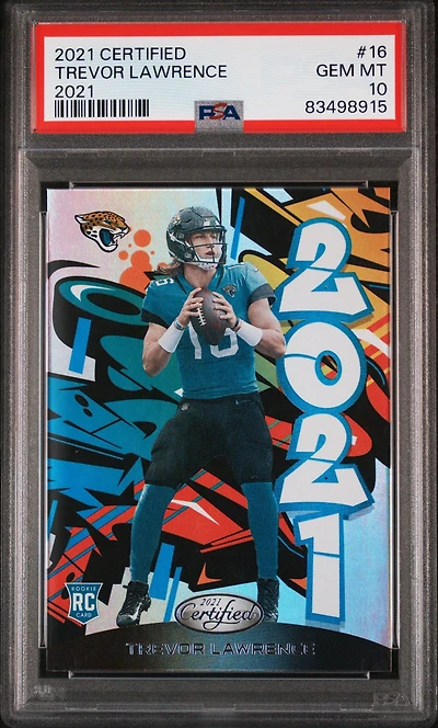 2021 Panini Certified 2021 16 Trevor Lawrence PSA 10