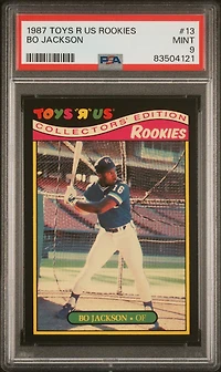 1987 Toys R Us Rookies 13 Bo Jackson PSA 9